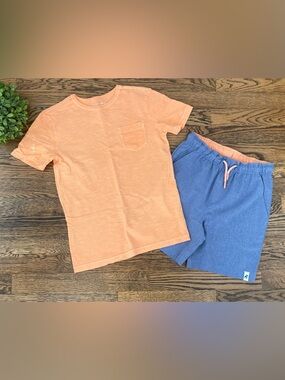 Caribbean Joe Boys Shirt & Shorts Set Sz 7-8